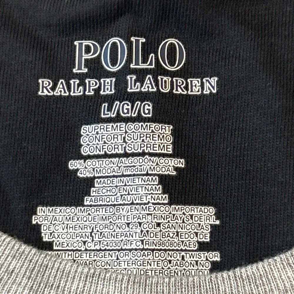 Polo Ralph Lauren‎ Shirt Men L Heather Grey Supreme Comfort Short Sleeve Sleep